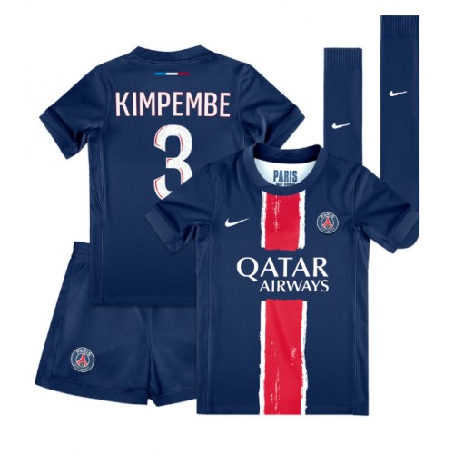 Paris Saint-Germain Presnel Kimpembe #3 Domaci Dres za djecu 2024-25 Kratak Rukav (+ Kratke hlače)